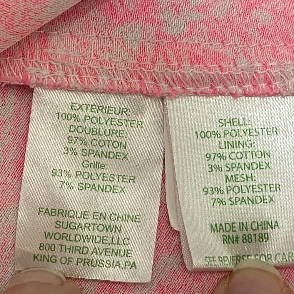 Lilly Pulitzer Pink Tropical Toile One Shoulder Ruffle Mini Dress Size 16 015873 - Picture 7 of 12